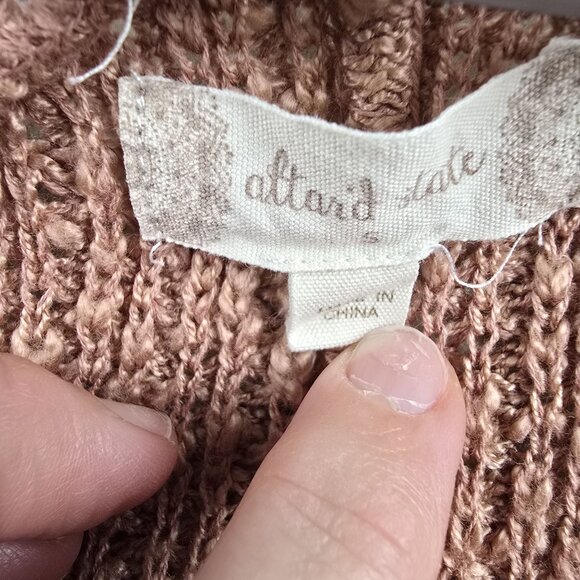 Altard State Womens Crochet Open Front Cardigan Sweater Small Blush Pink - Picture 2 of 7